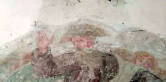 Gli affreschi della chiesa di Casanola al centro di una conferenza Uno degli affreschi ritrovati nella chiesa di Casanola